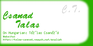 csanad talas business card